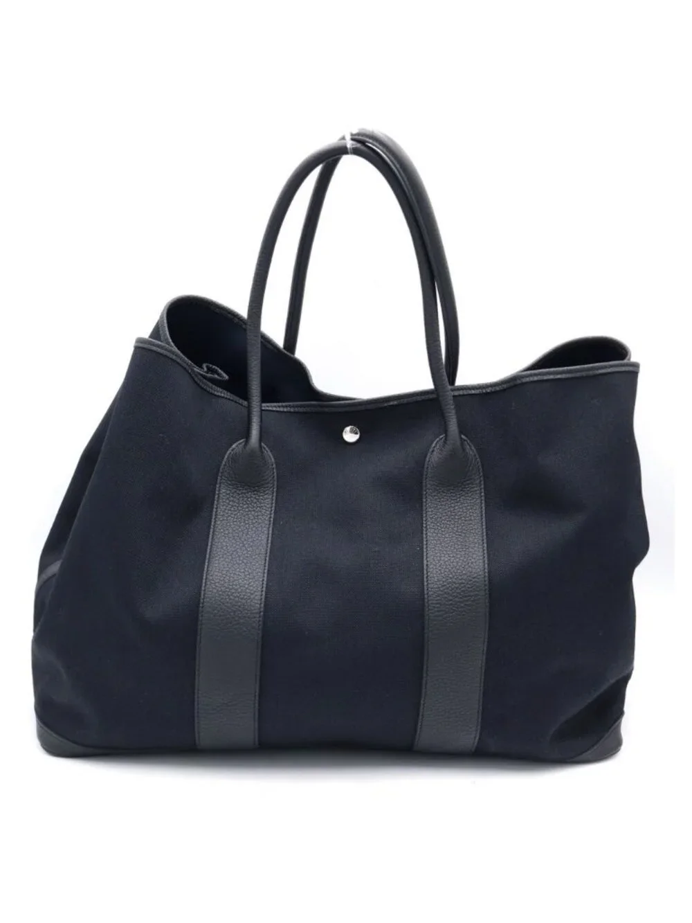 Hermes Garden Party GM Toile Ash Negonda Tote Black